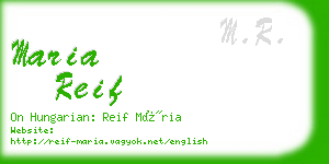 maria reif business card
